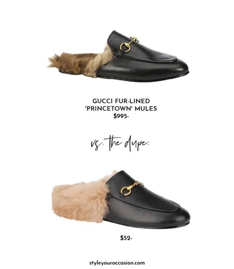 gucci fur lined mules dupe|gucci slides knock off.